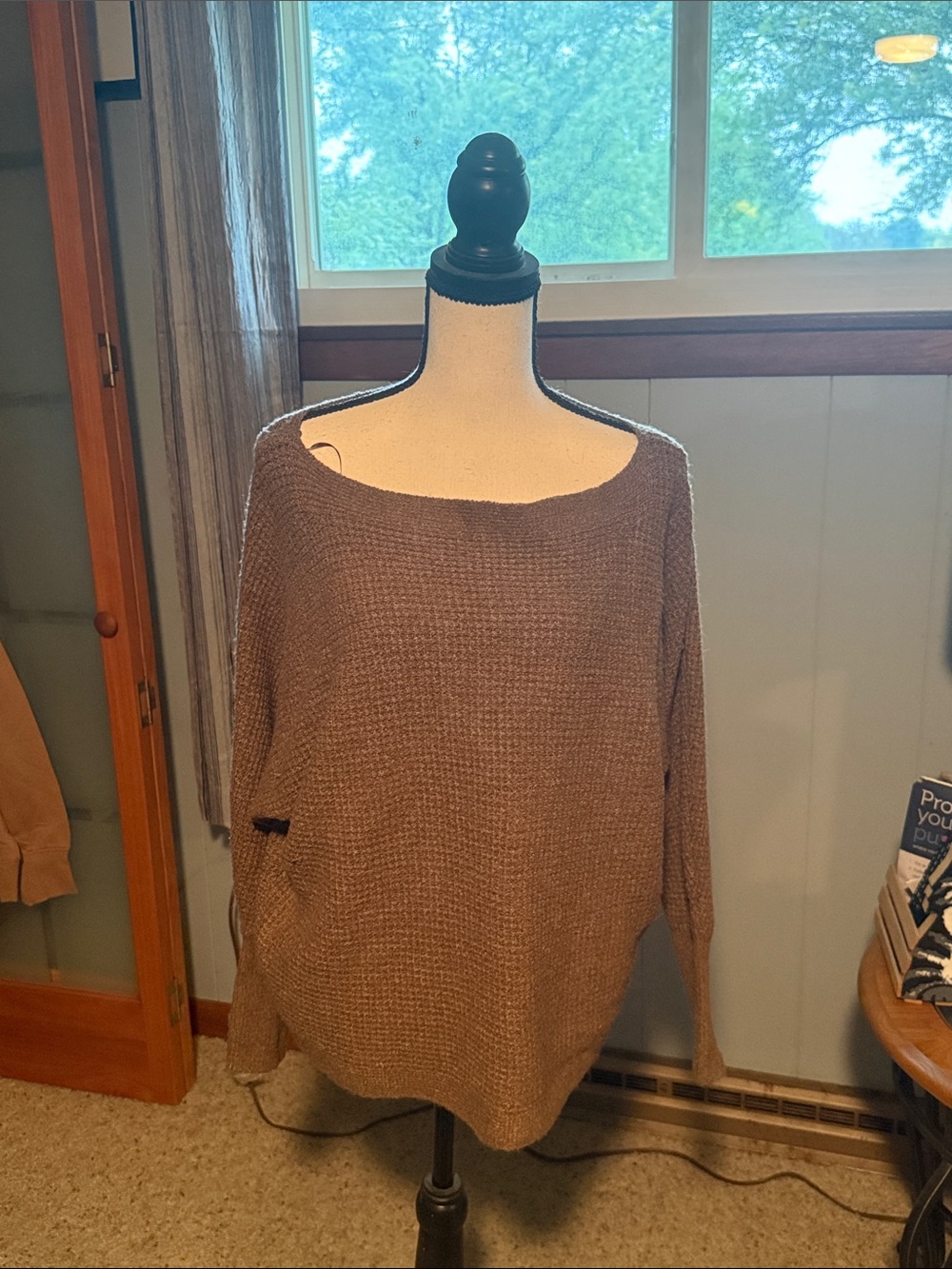 NWT Maurice’s Relaxed Scoop Neck Women's Sweater in Taupe